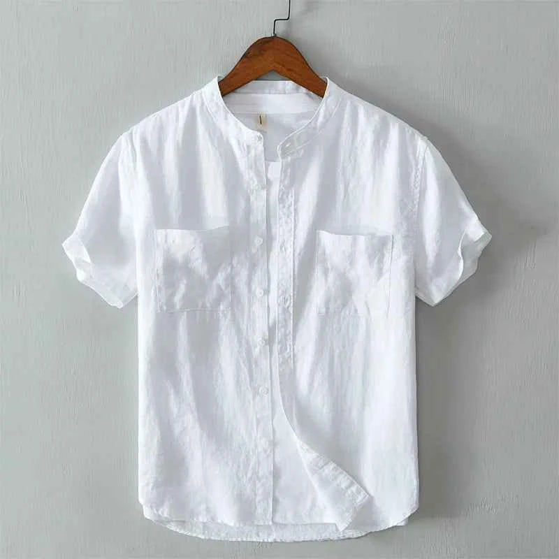Men's Regular-Fit Linen Shirt White