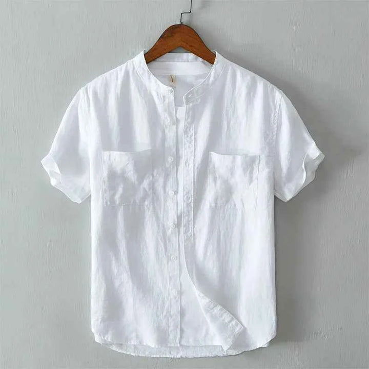 Men's Regular-Fit Linen Shirt White