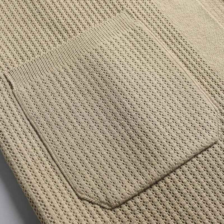 Men's Regular Fit Ribbed Button Front Cardigan