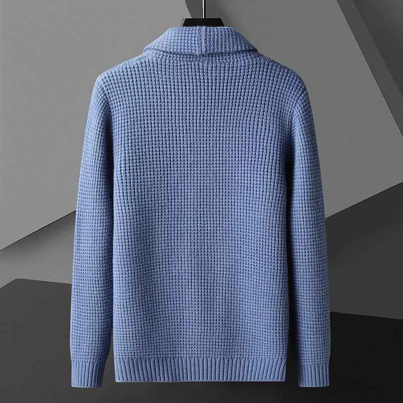 Men's Regular Fit Shawl Collar Cardigan - Button Front Design