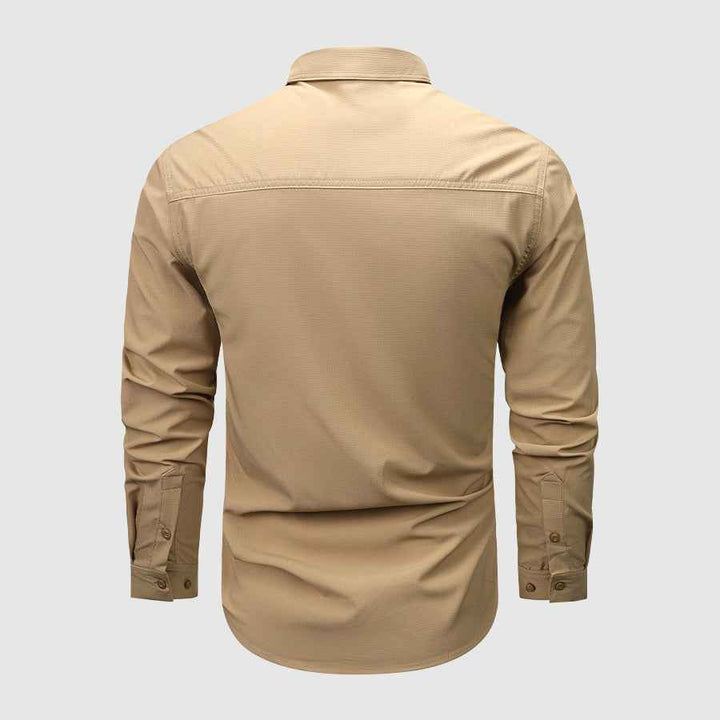 Men's Regular Fit Utility Shirt | Collared Long Sleeve Shirt