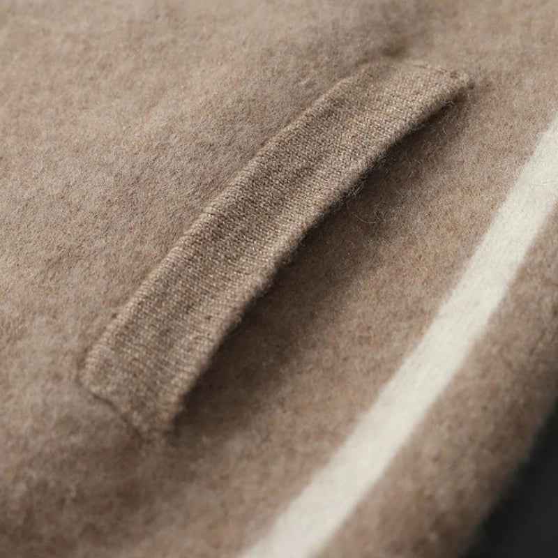 Men's Zip-front Hoodie Winter Essential Knitwear Collection