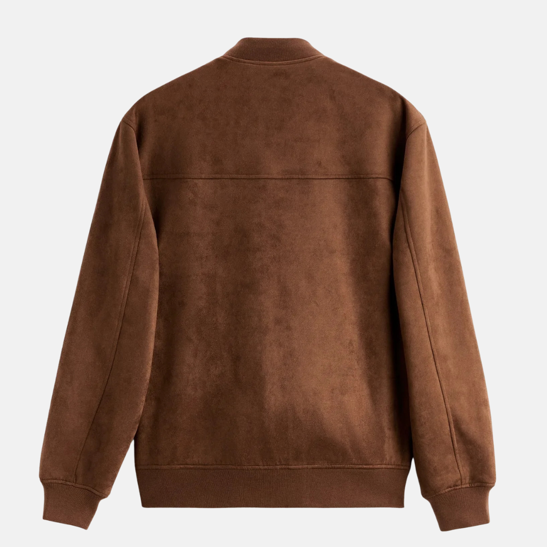 Men's Relaxed Fit Bomber Jacket | Stand Collar Hip-Length Design