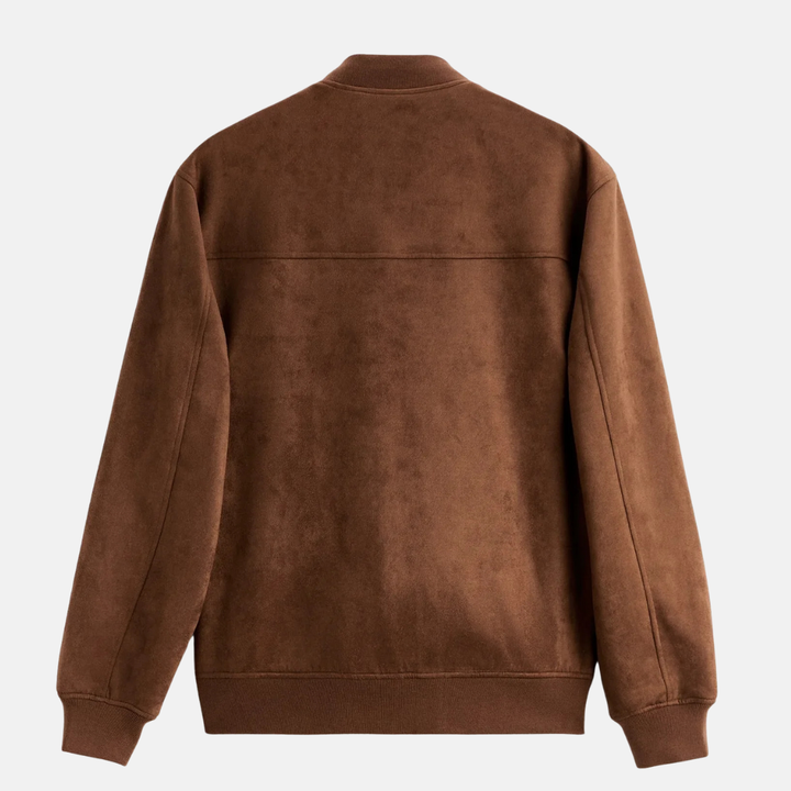 Men's Relaxed Fit Bomber Jacket | Stand Collar Hip-Length Design
