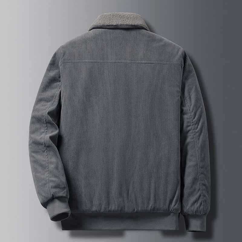 Men's Relaxed Fit Bomber Jacket | Zipper Front Collar Design