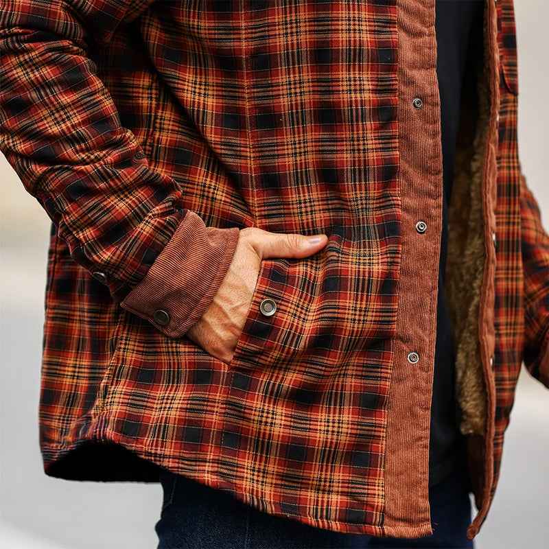Men's Relaxed Fit Collared Shirt Jacket