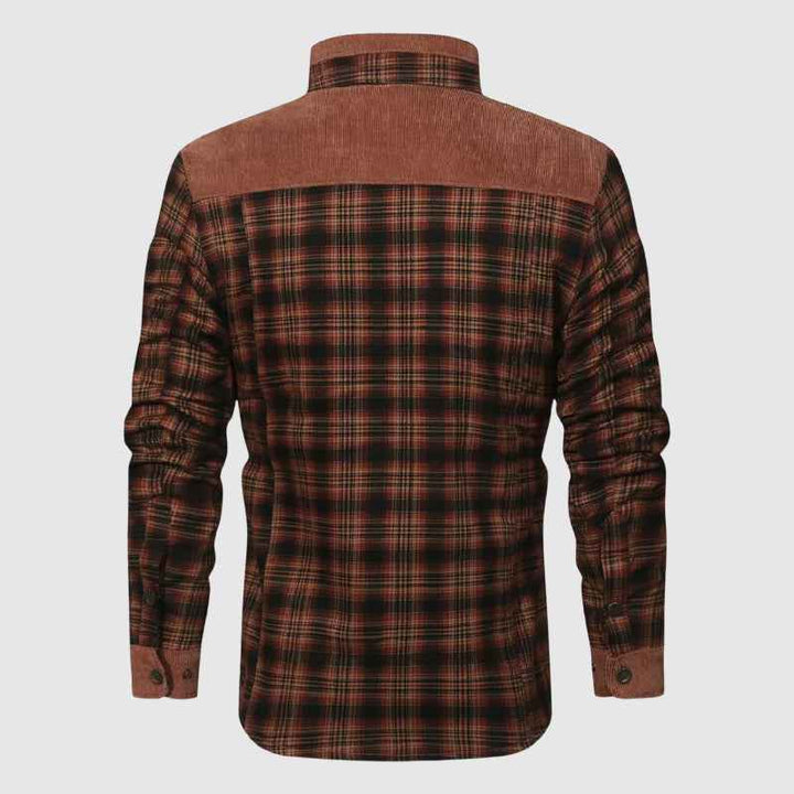 Men's Relaxed Fit Collared Shirt Jacket