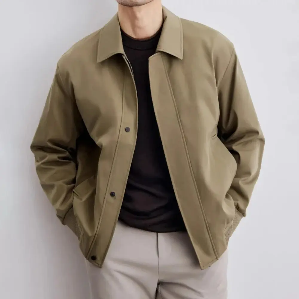 Men's Relaxed Fit Overcoat Khaki