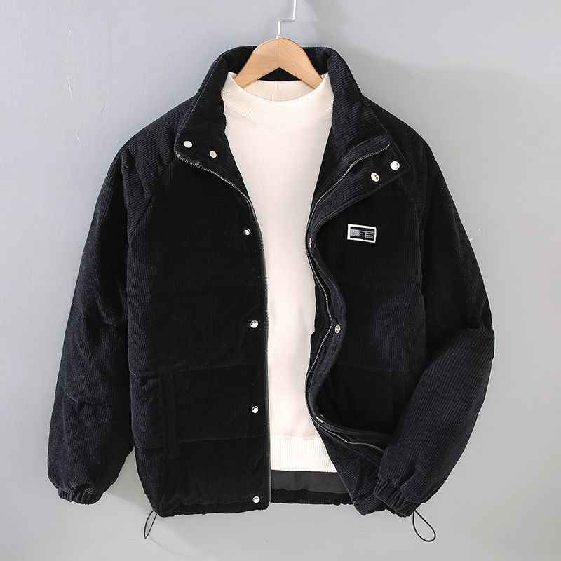 Men's Relaxed Fit Quilted Puffer Jacket | Hip-Length Outerwear Classic Black