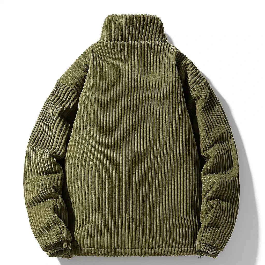 Men's Relaxed Fit Stand Collar Zip Jacket