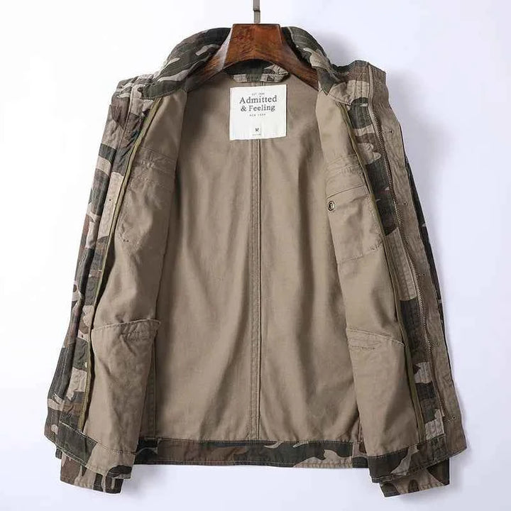 Men's Retro Denim Cargo Jacket