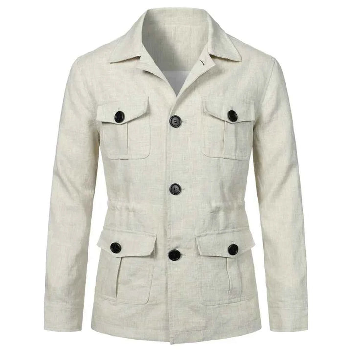 Men's Retro Linen Safari Jacket - British Style