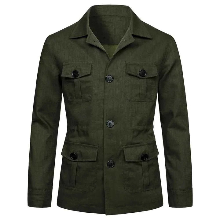 Men's Retro Linen Safari Jacket - British Style
