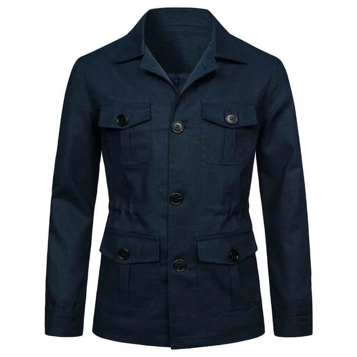 Men's Retro Linen Safari Jacket - British Style