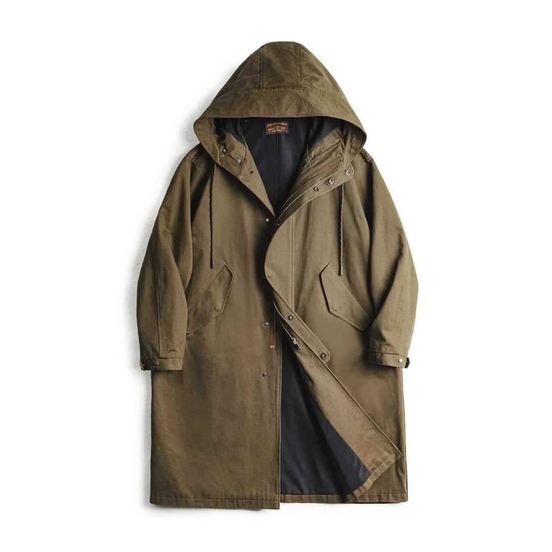 Men's Retro M51 Hooded Windbreaker Jacket Coffee