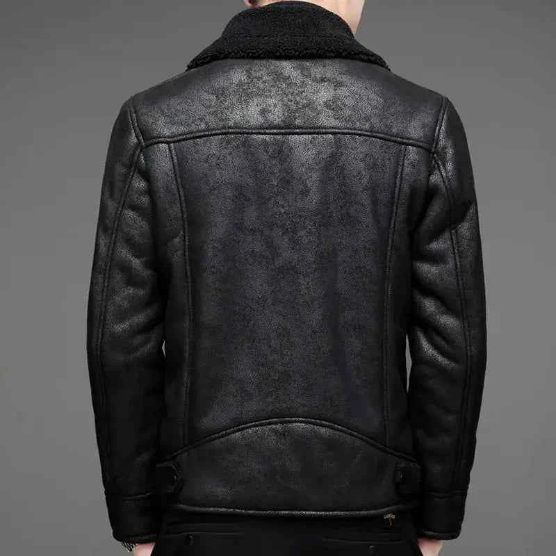Men's Retro Shearling Aviator Jacket