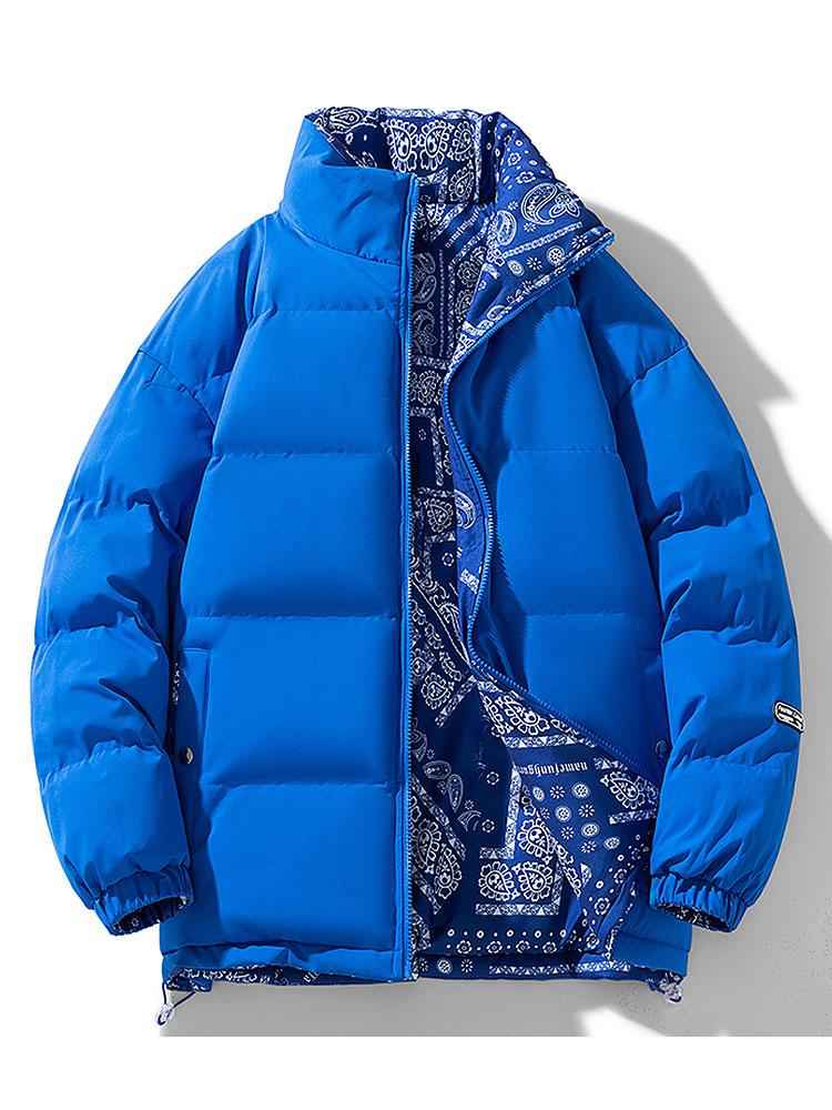 Men's Reversible Puffer Jacket Blue