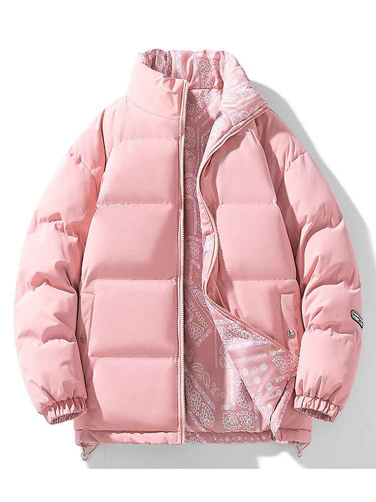 Men's Reversible Puffer Jacket Pink