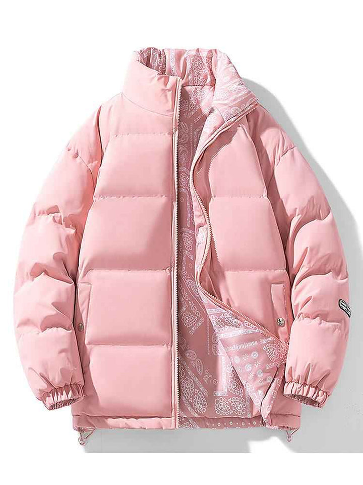 Men's Reversible Puffer Jacket Pink