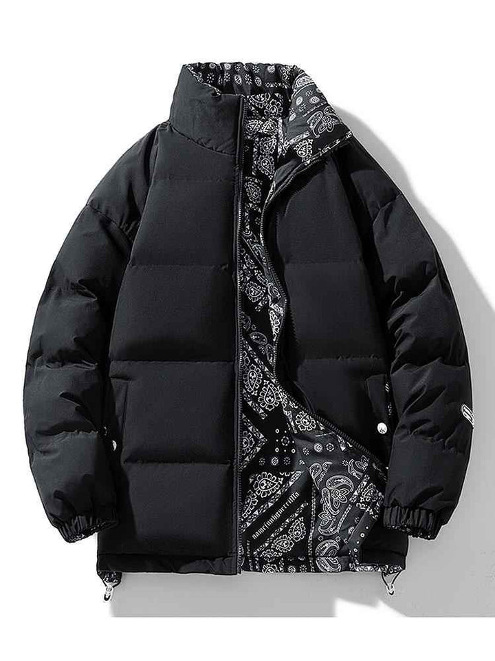 Men's Reversible Puffer Jacket Black