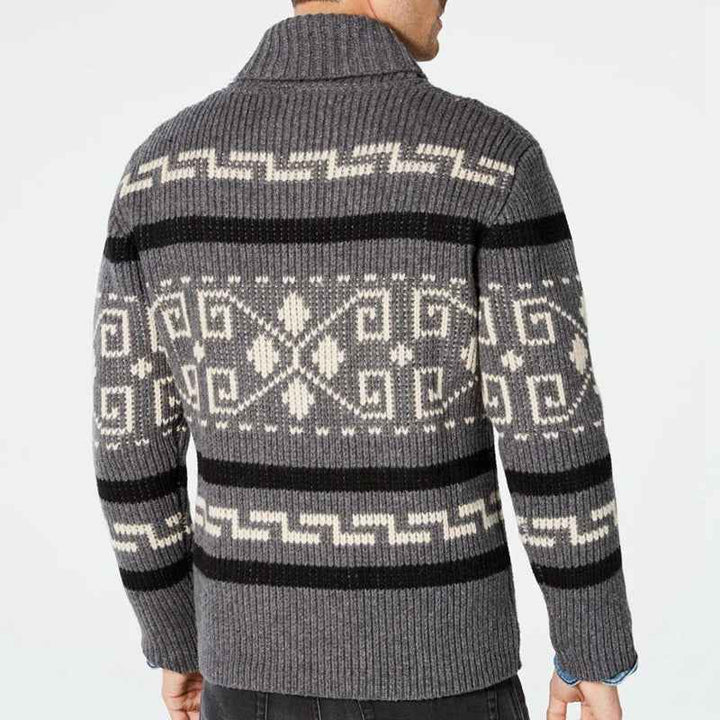 Men’s Reversible Wool-Touch Knit Jacket