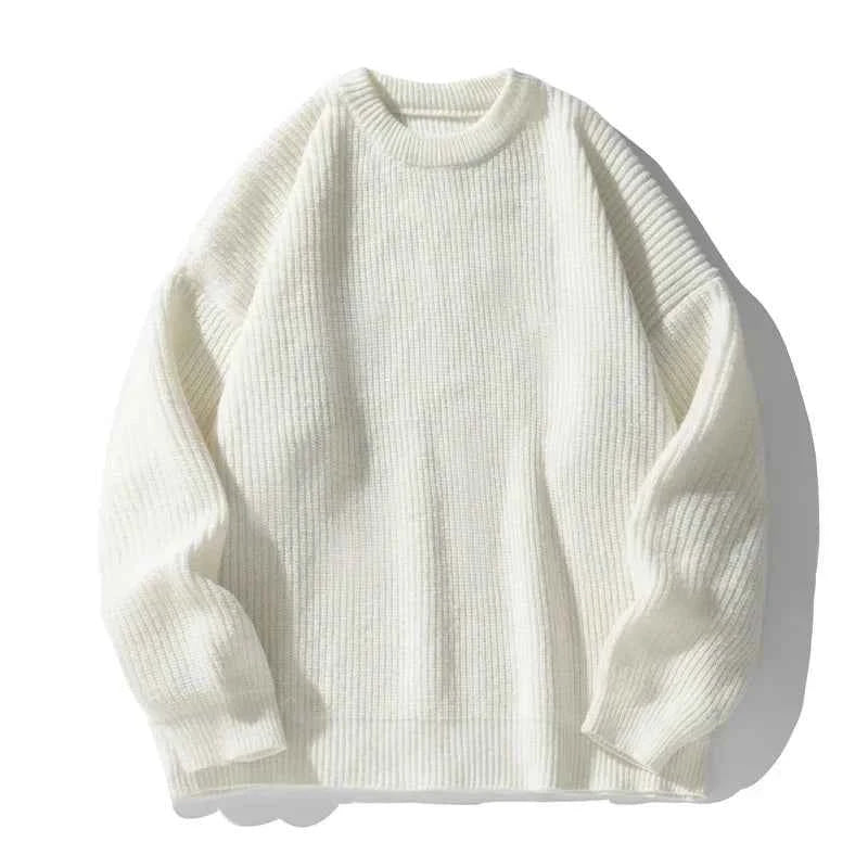 Men's Rib-Knit Sweater White