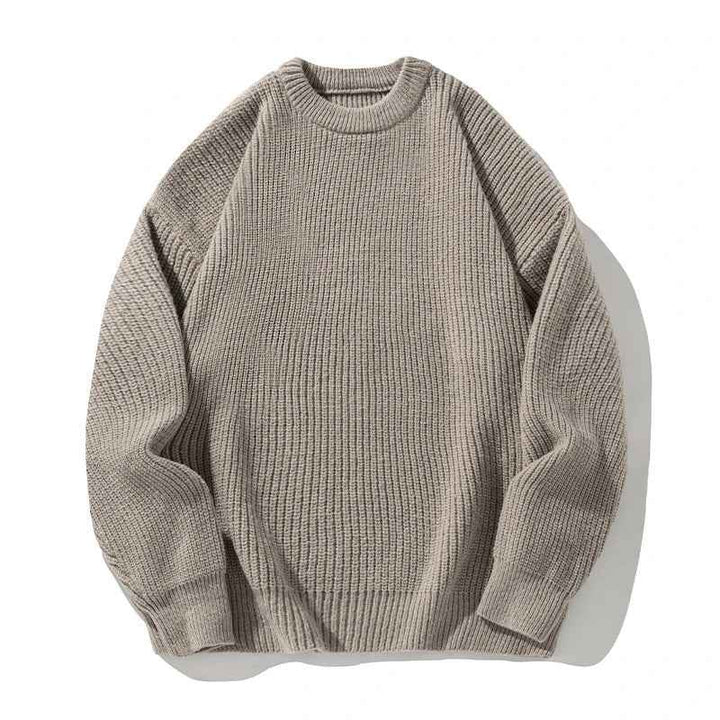 Men's Rib-Knit Sweater Gray