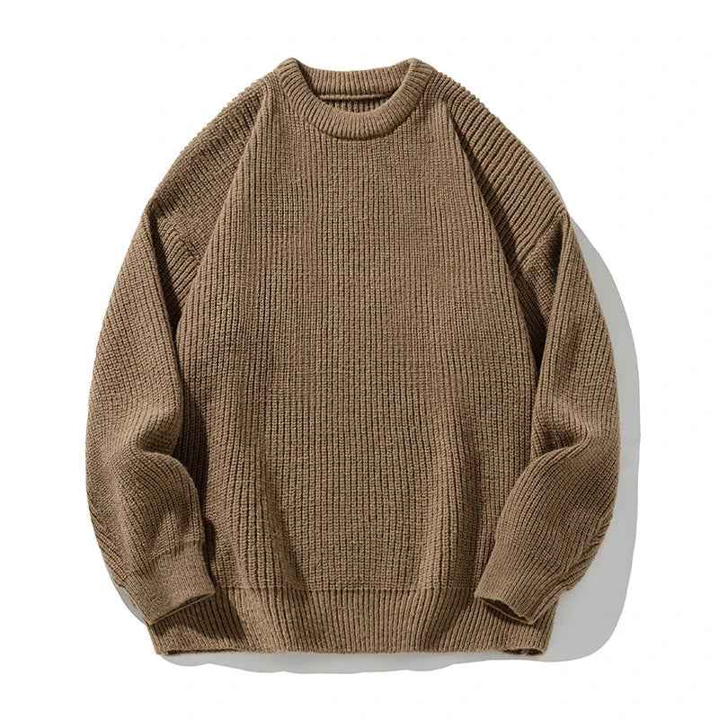 Men's Rib-Knit Sweater Brown