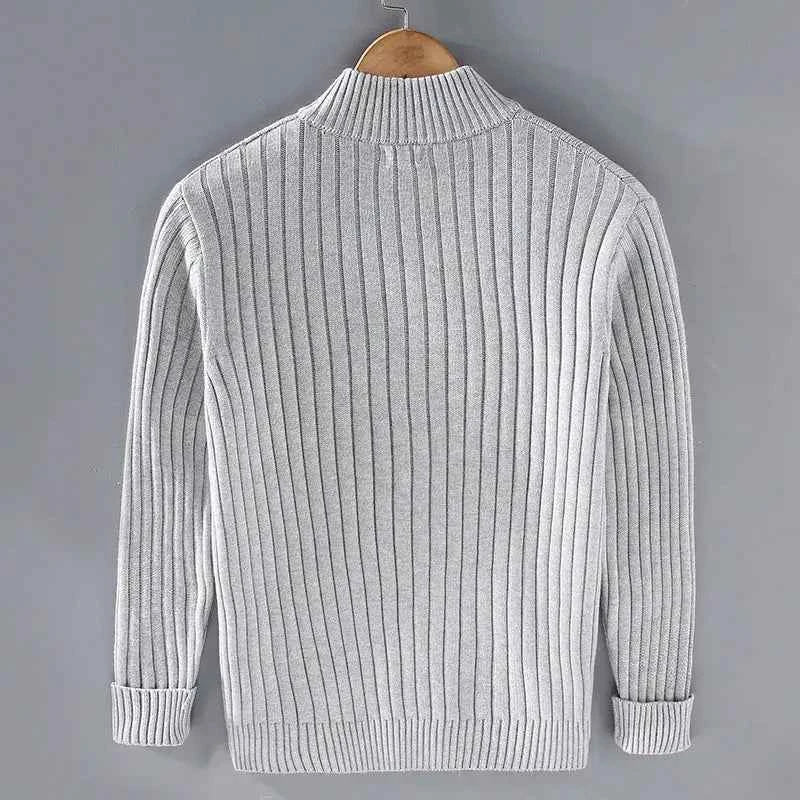 Men's Ribbed Zip Cardigan - Aurelian Style