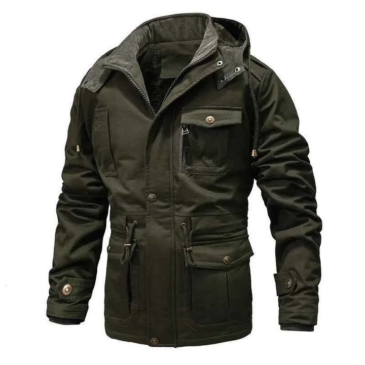 Men's Rugged Winter Jacket Army Green