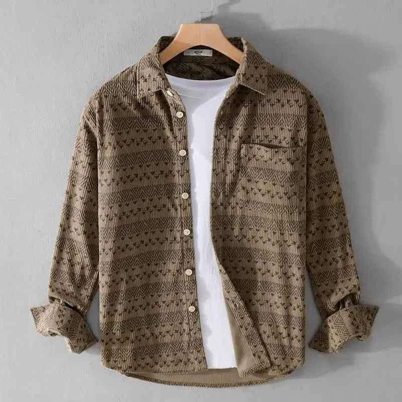 Men's Sahara Corduroy Button-Up Shirt Coffee