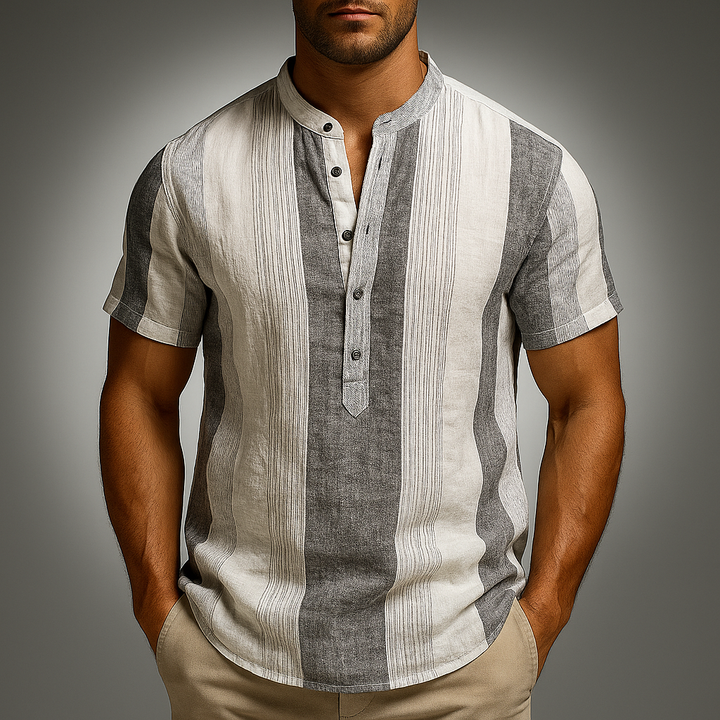 Men's Seaborn Striped Shirt Gray