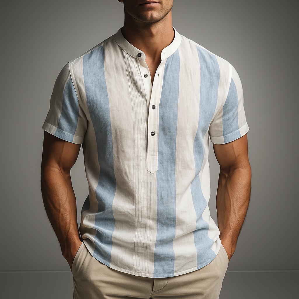 Men's Seaborn Striped Shirt Light Blue