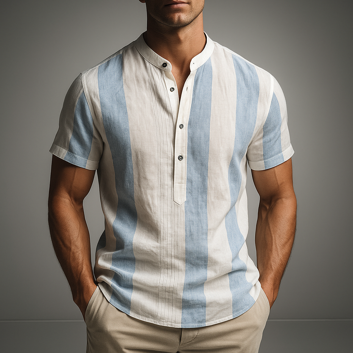 Men's Seaborn Striped Shirt Light Blue