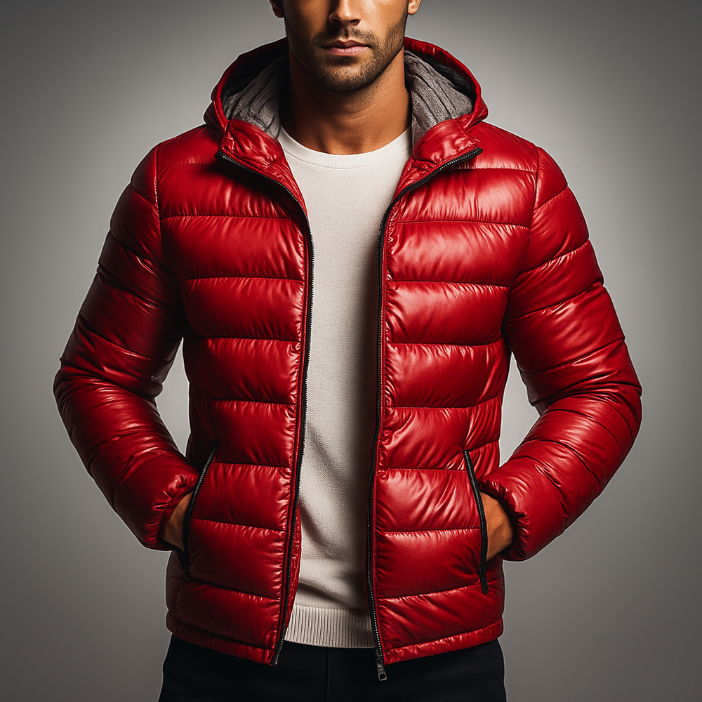 Men's Shell Parka Jacket Red