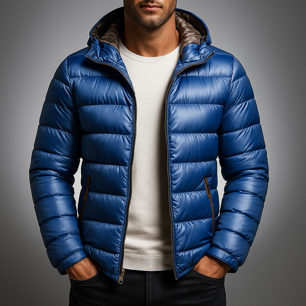 Men's Shell Parka Jacket Blue