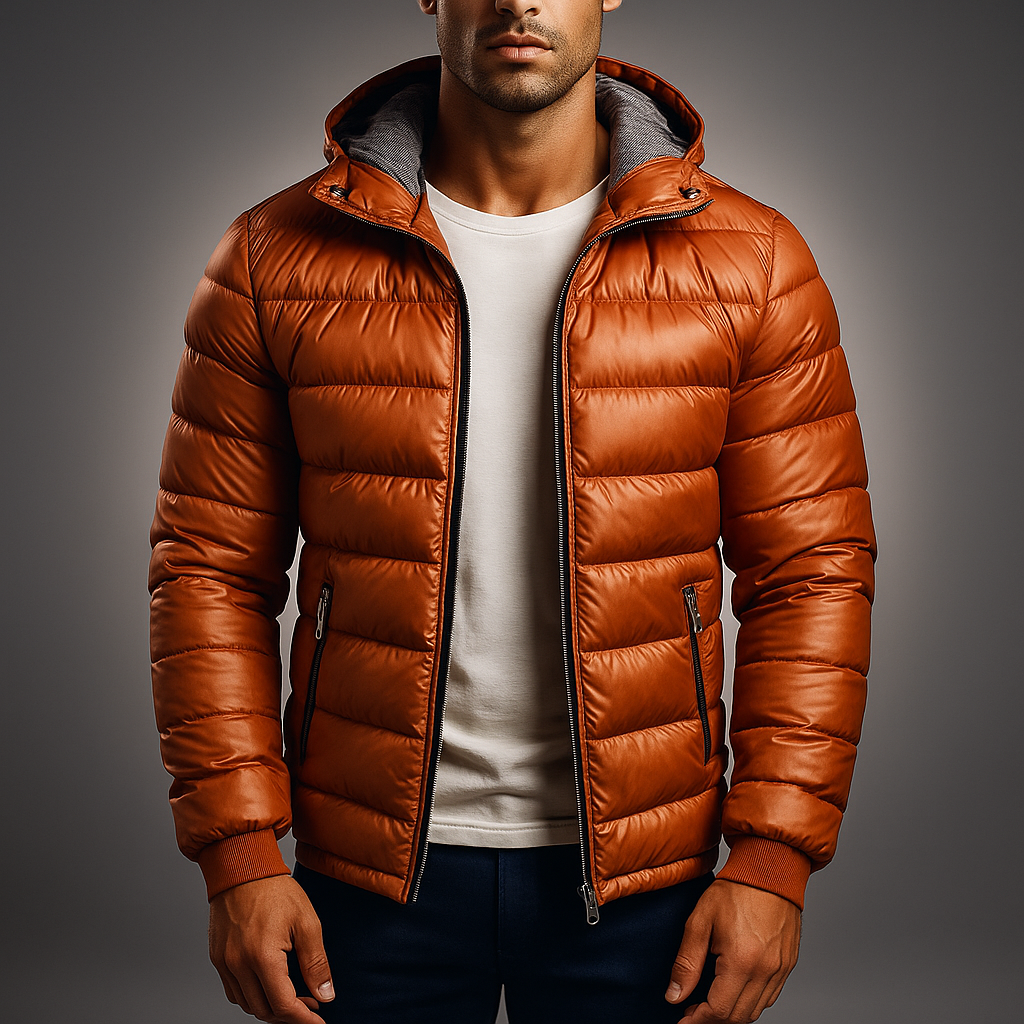 Men's Shell Parka Jacket Orange
