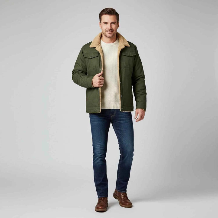 Men's Sherpa Collar Trucker Jacket