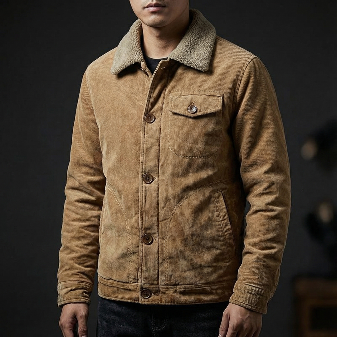Men's Sherpa-Lined Corduroy Jacket - Ridgeway Style