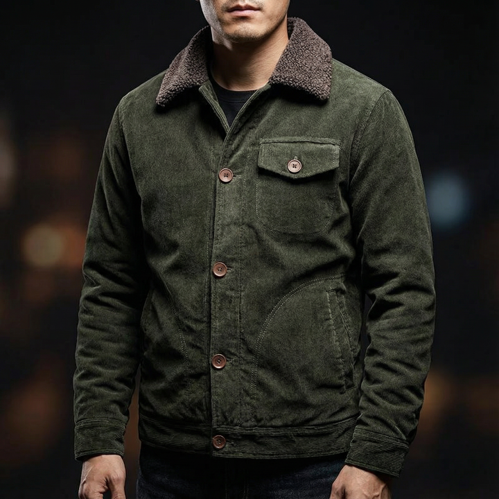 Men's Sherpa-Lined Corduroy Jacket - Ridgeway Style