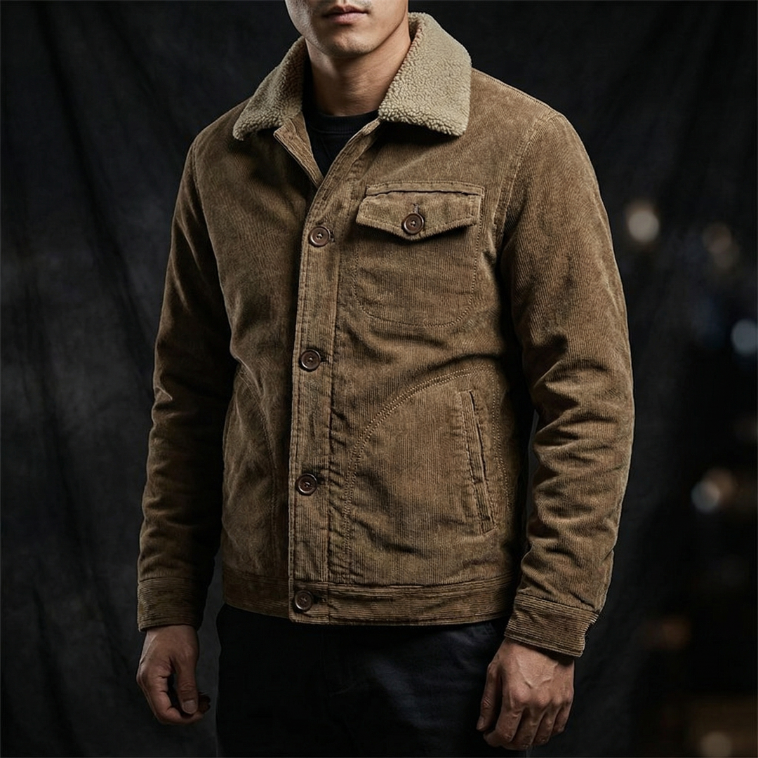 Men's Sherpa-Lined Corduroy Jacket - Ridgeway Style