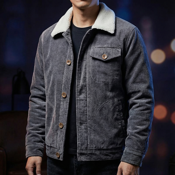 Men's Sherpa-Lined Corduroy Jacket - Ridgeway Style