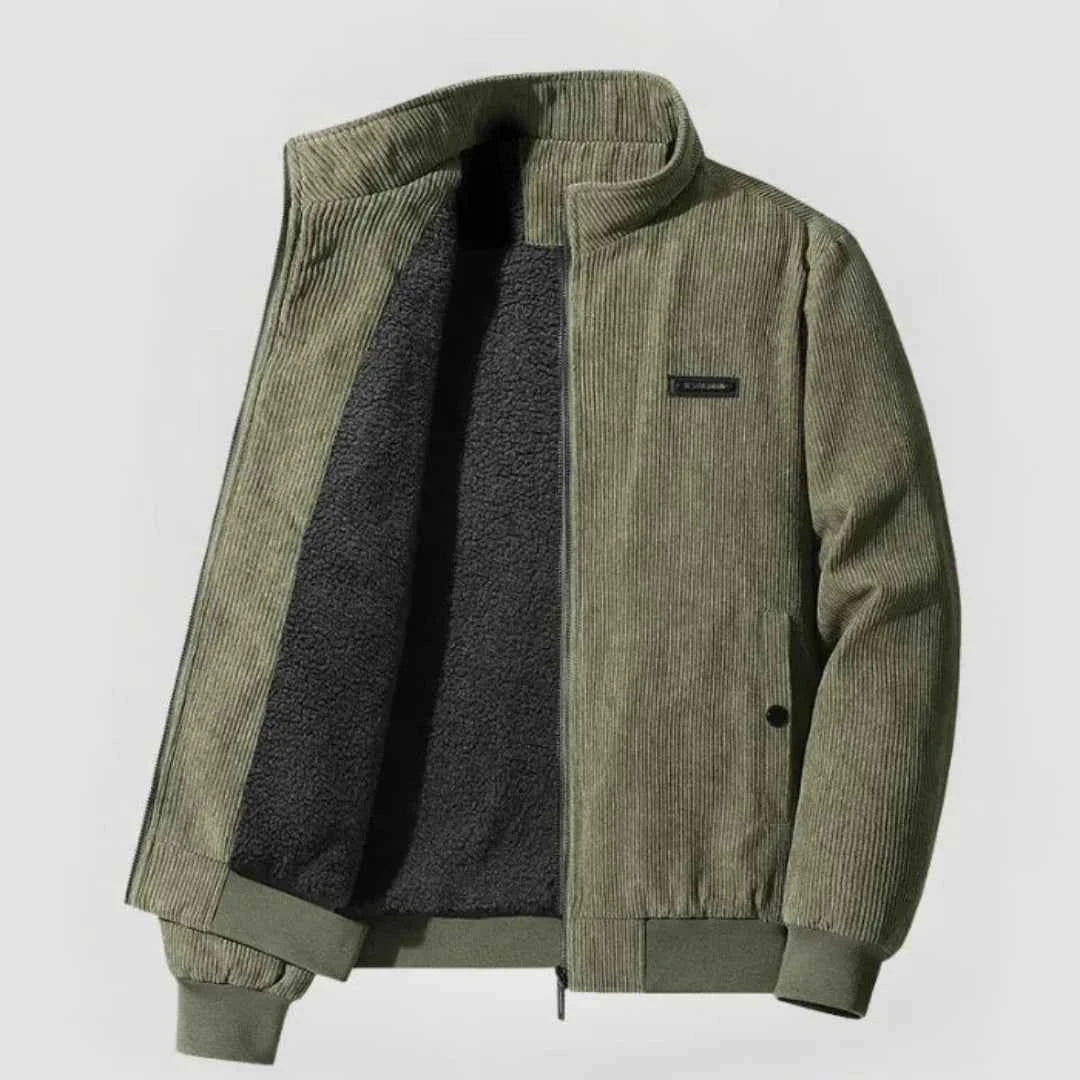 Men's Sherpa-Lined Corduroy Jacket Green