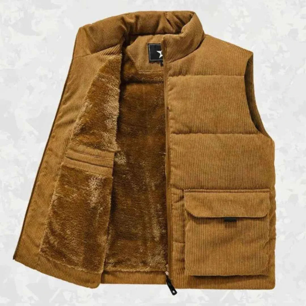 Men's Sherpa-Lined Corduroy Vest