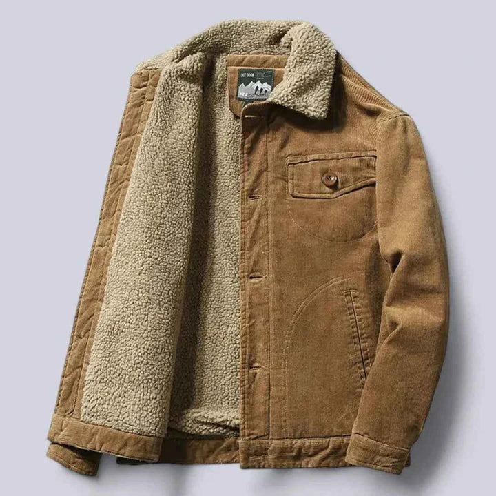 Men's Sherpa-Lined Overcoat Coffee