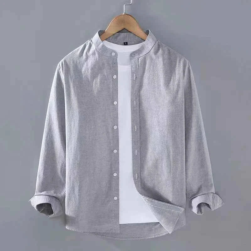 Men's Shoreline Linen Shirt - Lightweight & Breathable Summer Wear Gray