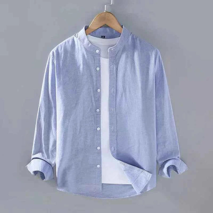 Men's Shoreline Linen Shirt - Lightweight & Breathable Summer Wear Blue