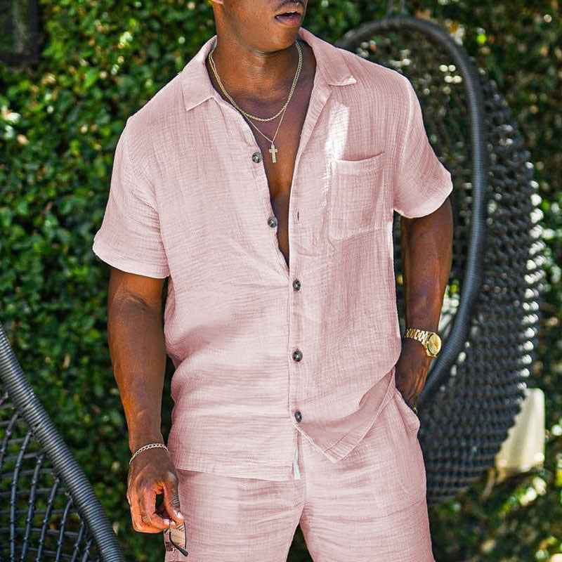Men's Short Sleeve Casual Shirt – Relaxed Fit – Breathable Fabric