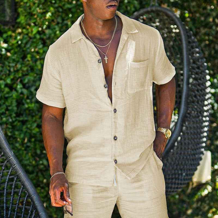 Men's Short Sleeve Casual Shirt – Relaxed Fit – Breathable Fabric