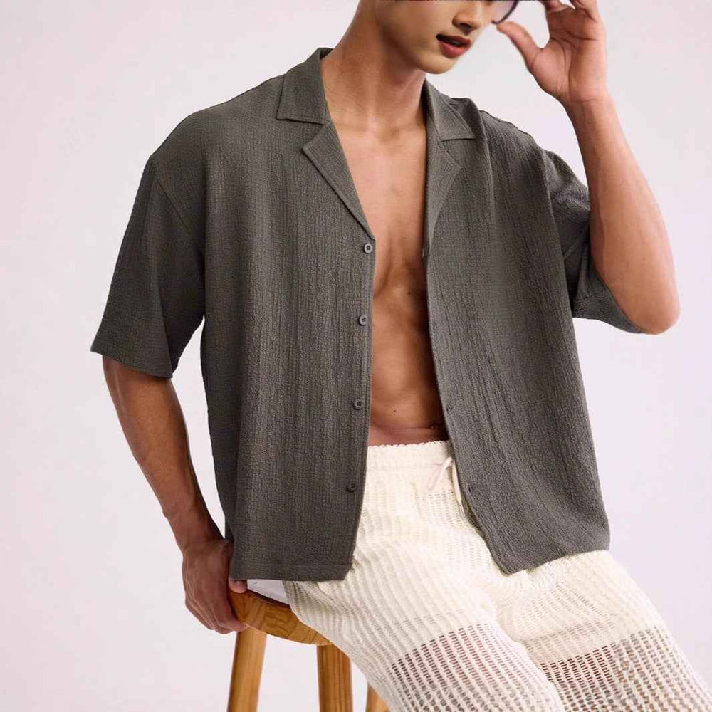 Men's Short Sleeve Relaxed Fit Shirt – Breathable Casual Style